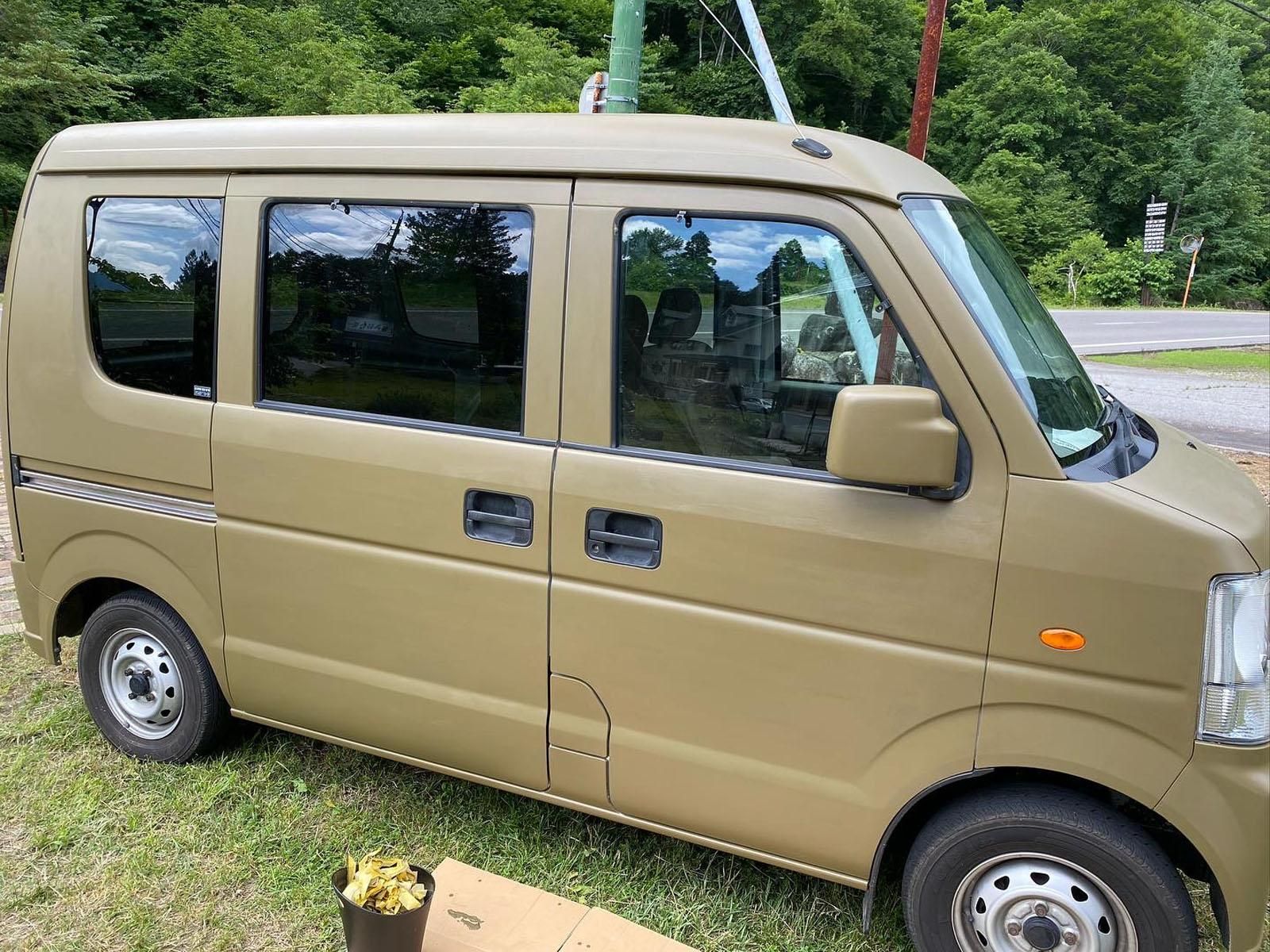 スズキ エブリイワゴンをサンドカーキで刷毛塗り全塗装 刷毛 ハケ ローラーで車をdiyで全塗装しよう スズキ エブリイワゴンをサンドカーキで刷毛塗り全塗装 刷毛 ハケ ローラーで車をdiyで全塗装しよう