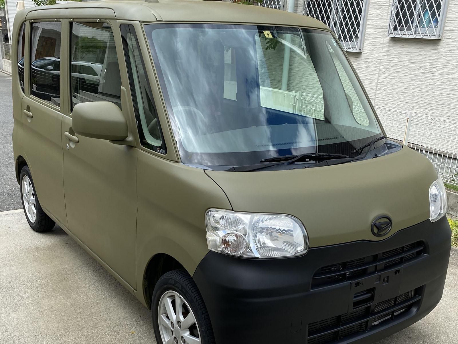 ダイハツ タントをオリーブカーキで全塗装 刷毛 ハケ ローラーで車をdiyで全塗装しよう ダイハツ タントをオリーブカーキで全塗装 刷毛 ハケ ローラーで車をdiyで全塗装しよう