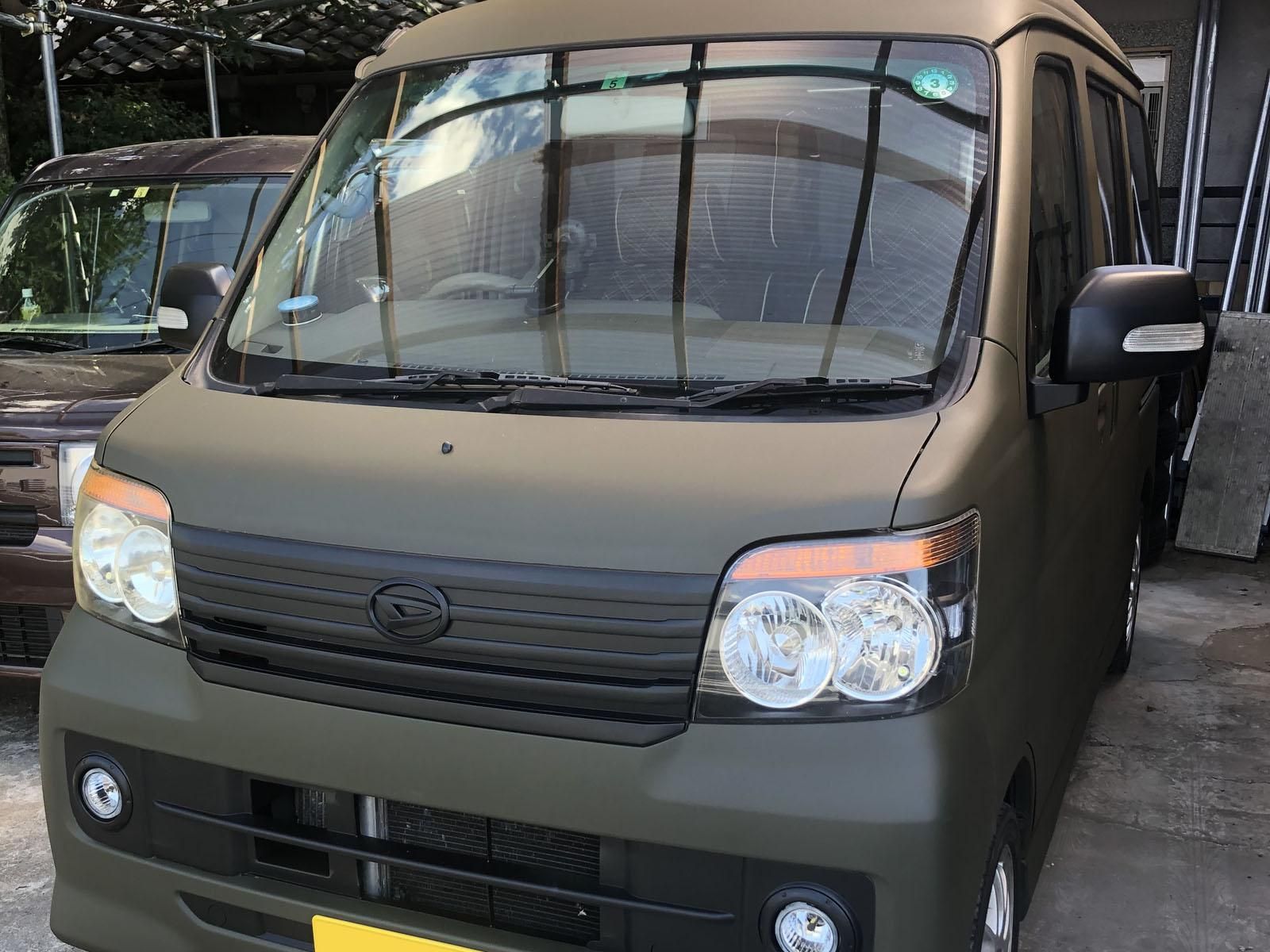 ダイハツ アトレーワゴンをオリーブドラブで全塗装 刷毛 ハケ ローラーで車をdiyで全塗装しよう ダイハツ アトレーワゴンをオリーブドラブで全塗装 刷毛 ハケ ローラーで車をdiyで全塗装しよう