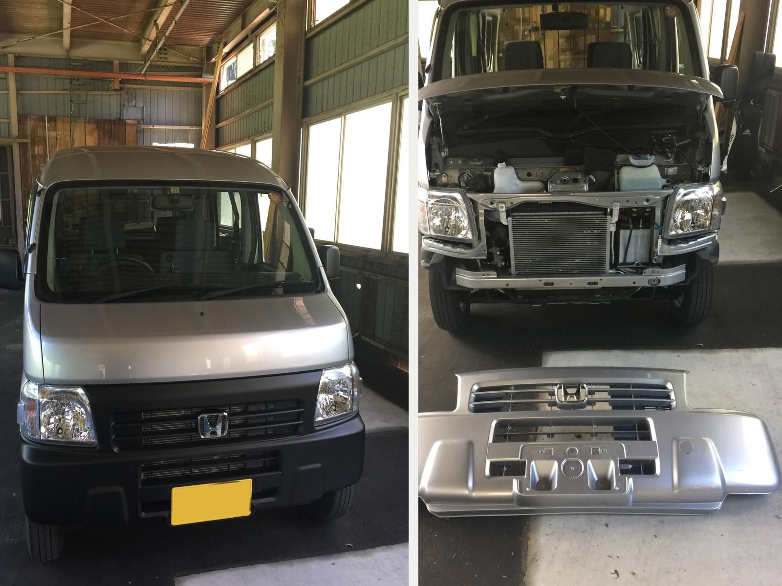 オリーブドラブ事例 - 刷毛（ハケ）・ローラーで車をDIYで全塗装