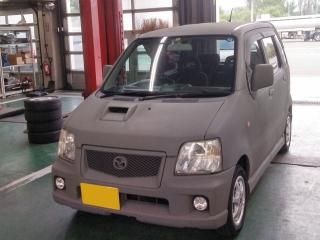 マツダ AZ-ワゴンをフレンチグレーで全塗装！