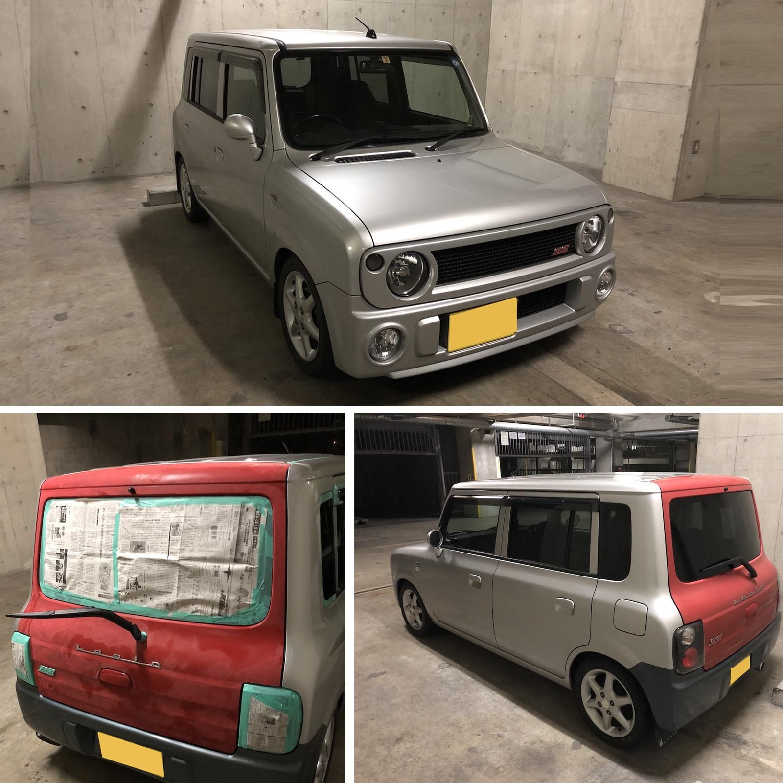 スズキ ラパンをマットブラックで刷毛塗り全塗装 刷毛 ハケ ローラーで車をdiyで全塗装しよう スズキ ラパンをマットブラックで刷毛塗り全塗装 刷毛 ハケ ローラーで車をdiyで全塗装しよう
