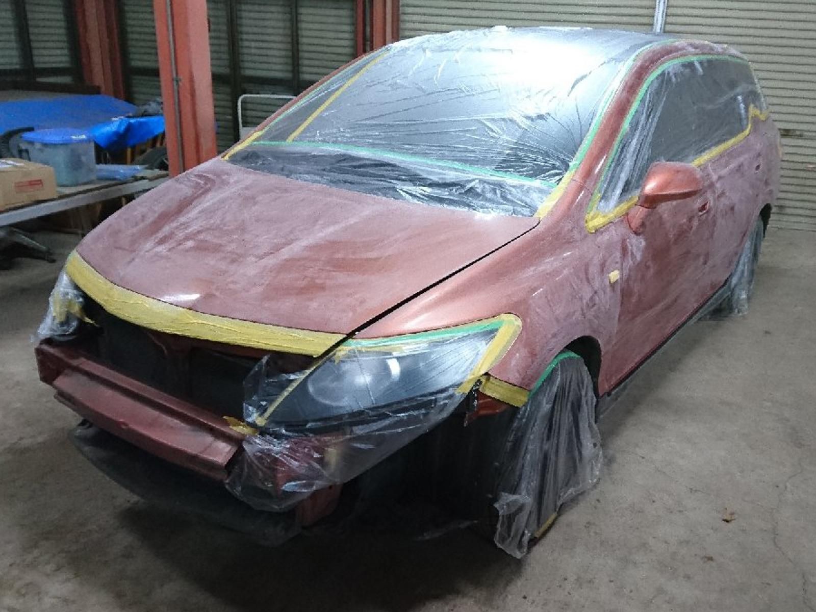 ホンダ エアウェイブをフレンチグレーで全塗装 刷毛 ハケ ローラーで車をdiyで全塗装しよう ホンダ エアウェイブをフレンチグレーで全塗装 刷毛 ハケ ローラーで車をdiyで全塗装しよう