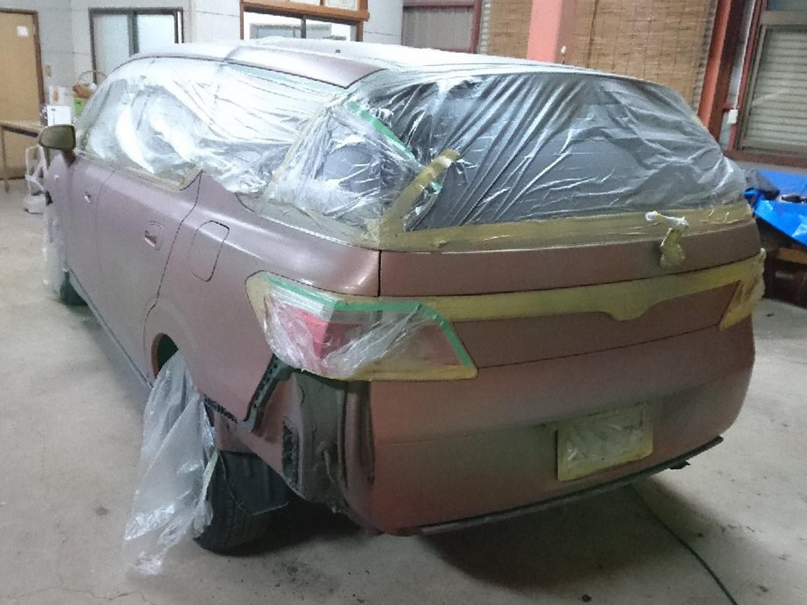 ホンダ エアウェイブをフレンチグレーで全塗装 刷毛 ハケ ローラーで車をdiyで全塗装しよう ホンダ エアウェイブをフレンチグレーで全塗装 刷毛 ハケ ローラーで車をdiyで全塗装しよう