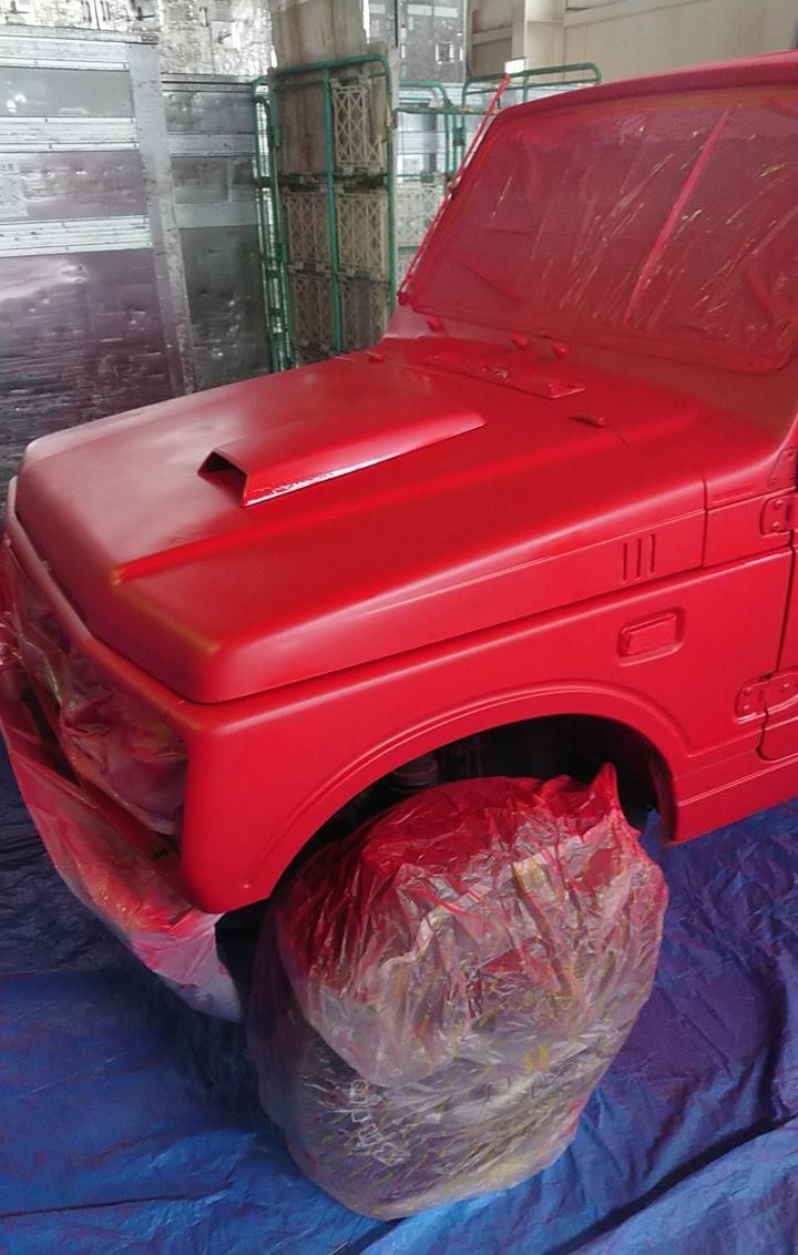スズキ ジムニーをカスタムカラー コーラレッドで全塗装 刷毛 ハケ ローラーで車をdiyで全塗装しよう スズキ ジムニーをカスタムカラー コーラレッドで全塗装 刷毛 ハケ ローラーで車をdiyで全塗装しよう