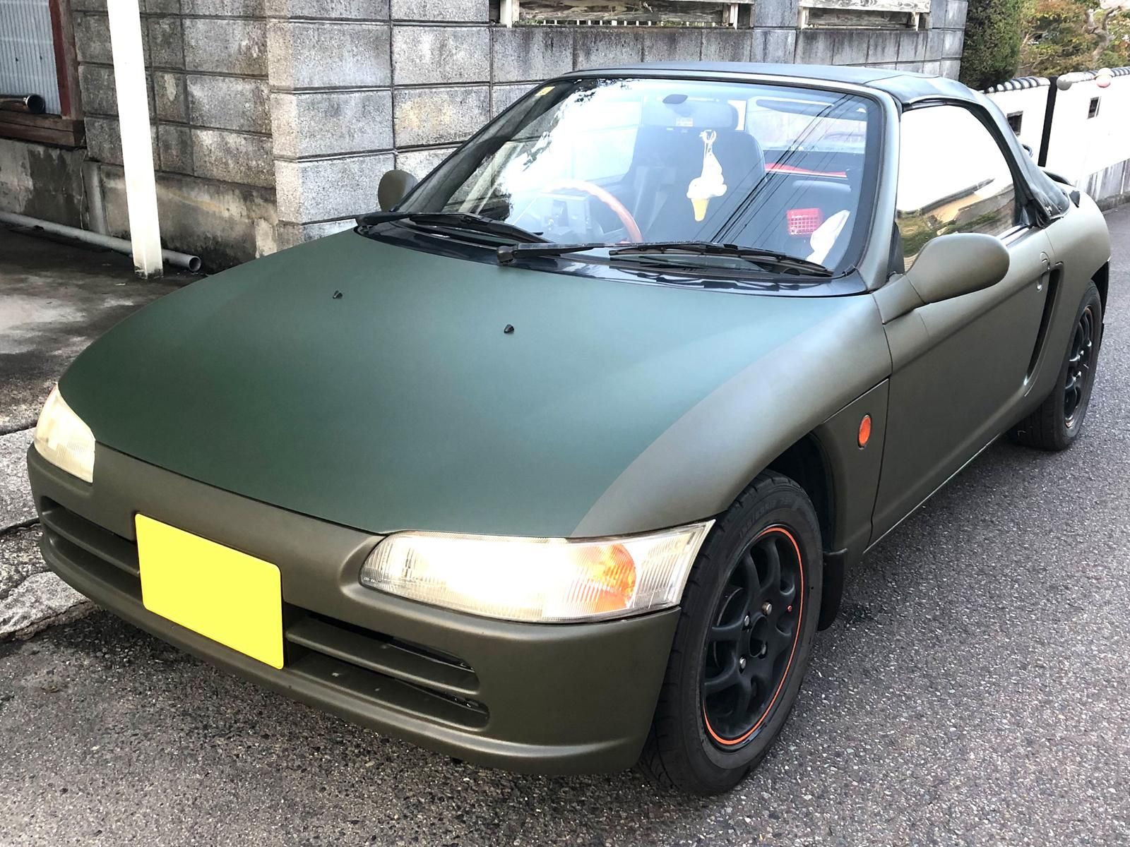 ホンダ ビートをオリーブドラブで刷毛塗り全塗装 刷毛 ハケ ローラーで車をdiyで全塗装しよう