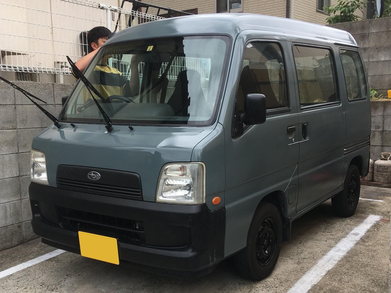 スバル サンバーをイーグルブルーグレーで全塗装 刷毛 ハケ ローラーで車をdiyで全塗装しよう