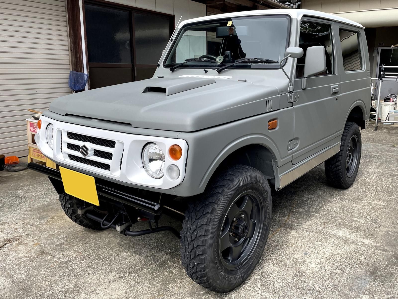 クリア剥がれがあるジムニーを自分でオールペンした事例 ホイールも