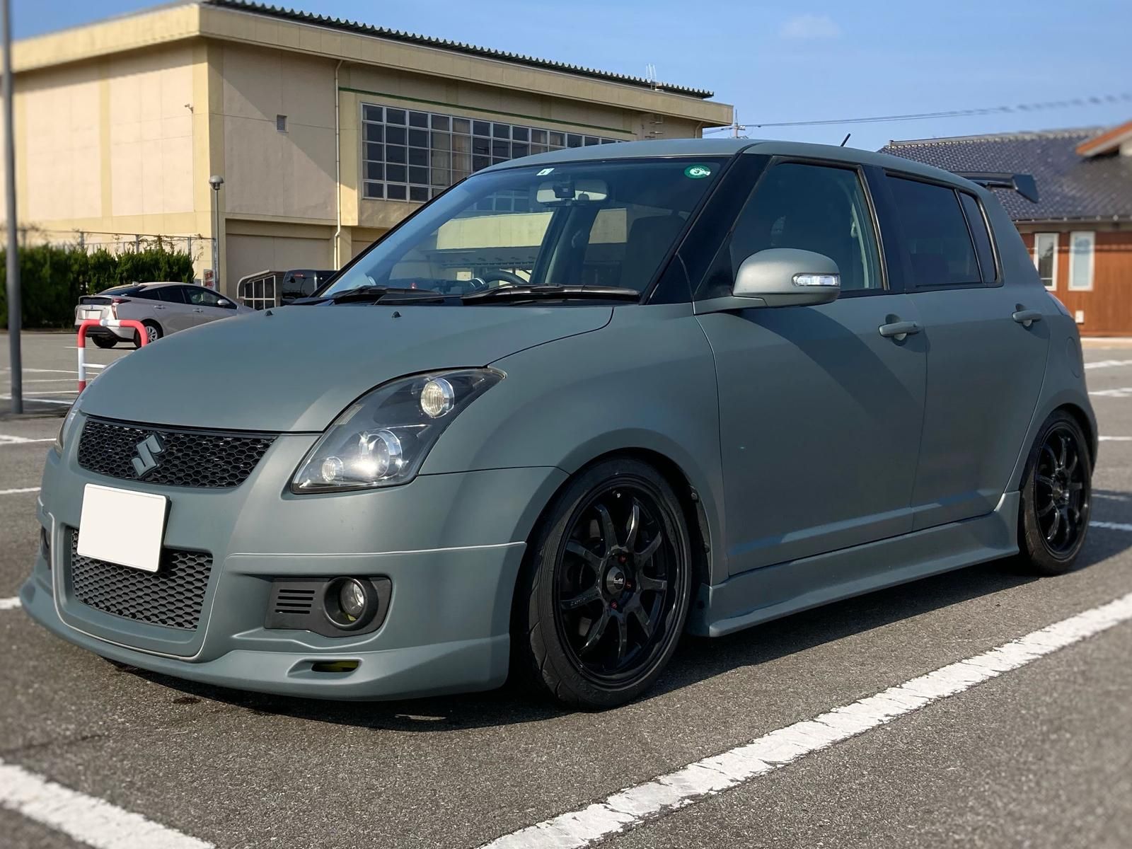 スズキ スイフトスポーツZC31Sをイーグルブルーグレーで全塗装
