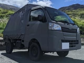 ダイハツ ハイゼットトラックをフレンチグレーで刷毛塗り全塗装！