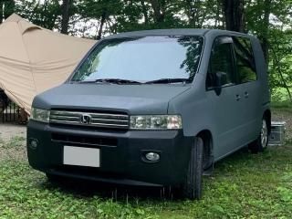 中古車のモビリオスパイクをオールペンした事例(イーグルブルーグレー)