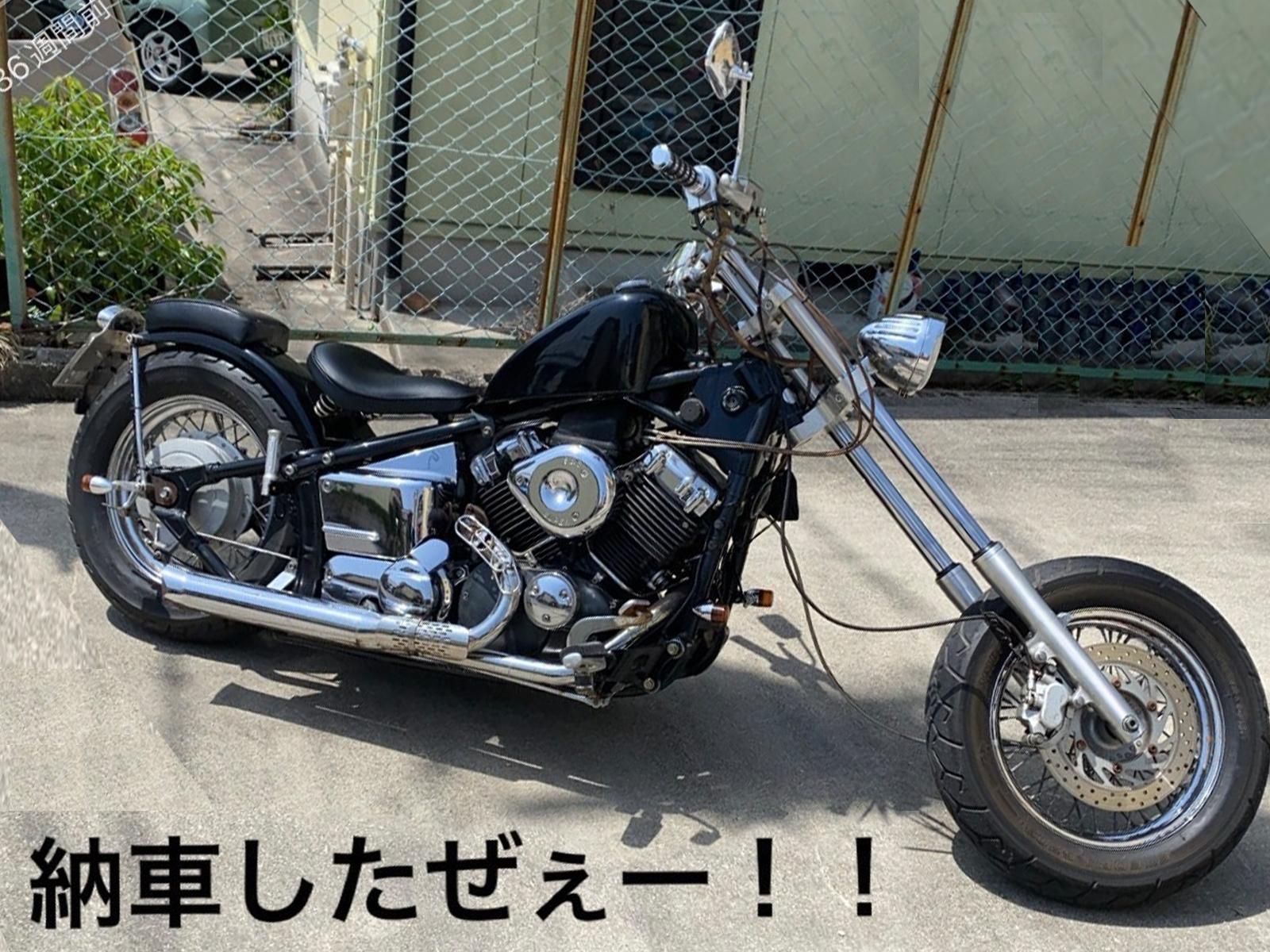 ヤマハドラッグスター400を世田谷ベースカラーで刷毛塗り全塗装 ヤマハドラッグスター400を世田谷ベースカラーで刷毛塗り全塗装