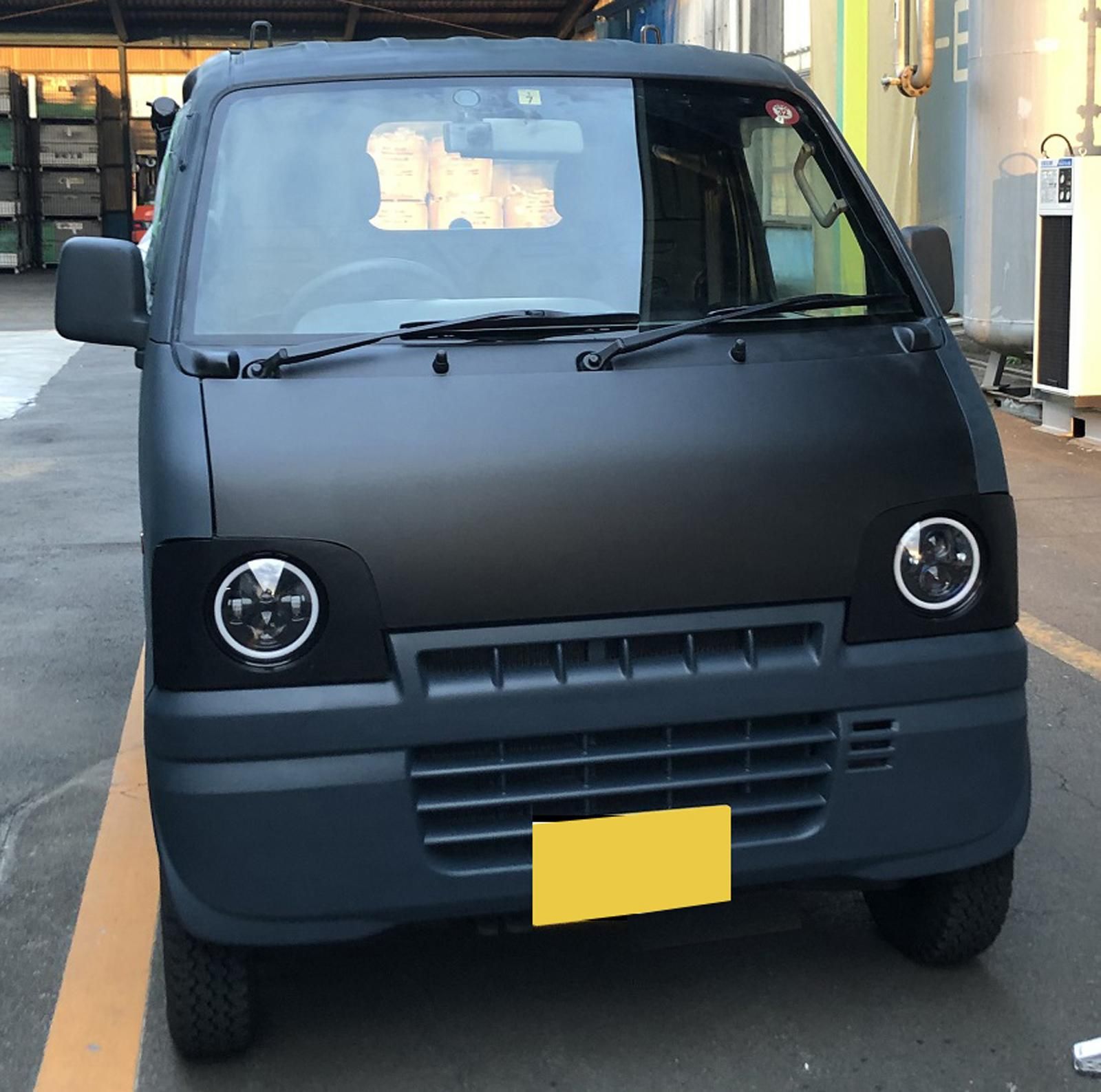 スズキ キャリイDB52Tをレインブーツネイビーで全塗装！ - 刷毛（ハケ