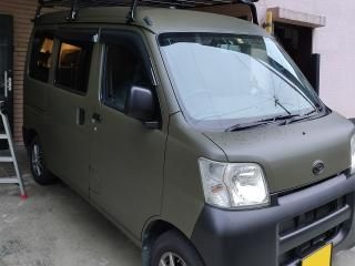 オリーブドラブ事例 - 刷毛（ハケ）・ローラーで車をDIYで全塗装