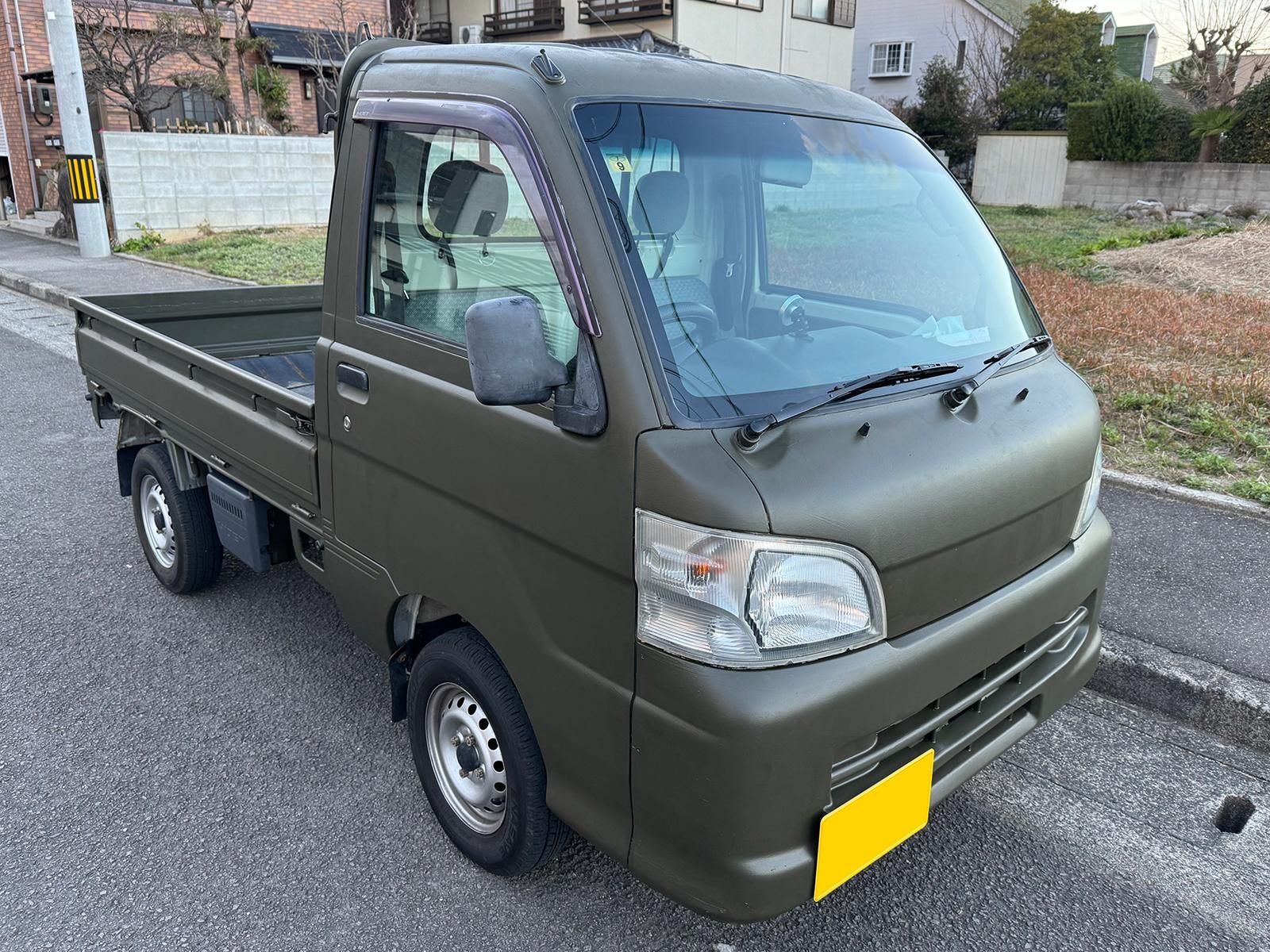 ハイゼットトラックを自分で塗り替え町の祭りのシンボルマークを