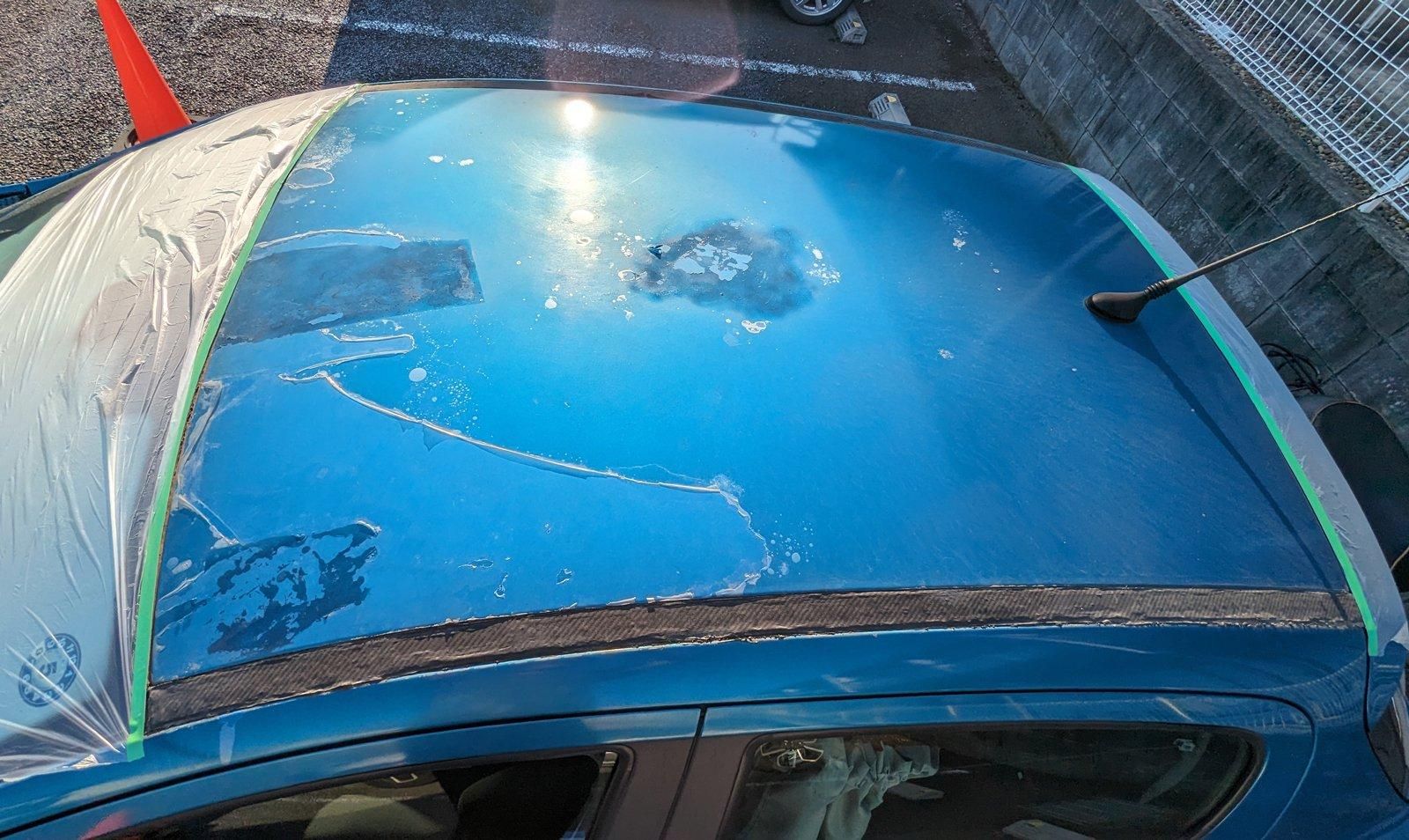 プジョー 207をマットブラックで刷毛塗り塗装！ - 刷毛（ハケ