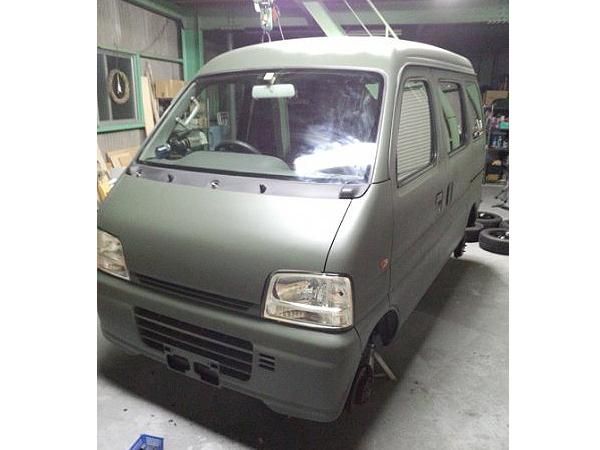 スズキ エブリイワゴンをカスタムカラー マットミリタリーグリーンで全塗装 刷毛 ハケ ローラーで車をdiyで全塗装しよう スズキ エブリイワゴンをカスタムカラー マットミリタリーグリーンで全塗装 刷毛 ハケ ローラーで車をdiyで全塗装しよう