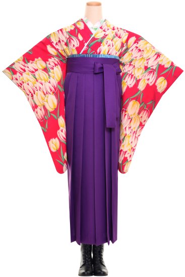 卒業式 アンティーク着物レンタル ☆【チューリップルージュ】【SH0003】 - antique kimono colette