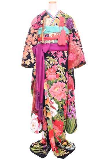 引き振袖 花嫁衣装 一式セット 大正ロマン 丸帯 金駒刺繍 蝶