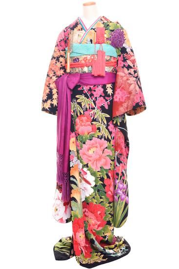 婚礼 花嫁 引き振袖 アンティーク振袖 レンタル ☆【百花繚乱 婚礼 花嫁 引き振袖 アンティーク振袖 レンタル ☆【百花繚乱