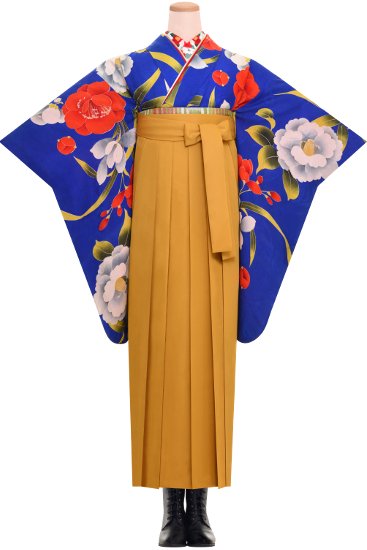 卒業式 アンティーク着物レンタル☆ 【あをい椿】【SH0027】 - antique kimono colette