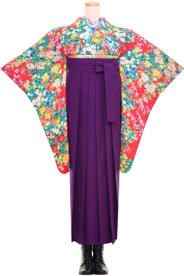 卒業式 袴 アンティーク着物レンタル ☆ 【赤椿】 - antique kimono colette