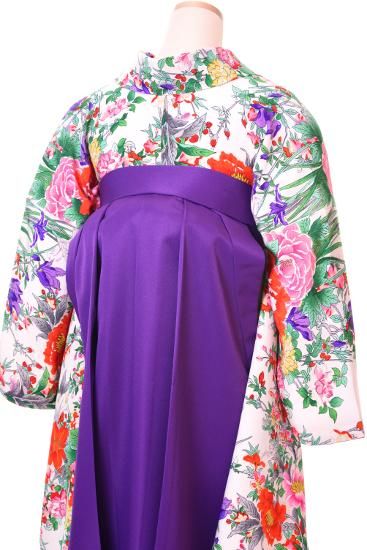 アンティーク紫に百花繚乱着物単品 卒業式 アンティーク着物レンタル ☆ 【百花繚乱】 - antique kimono
