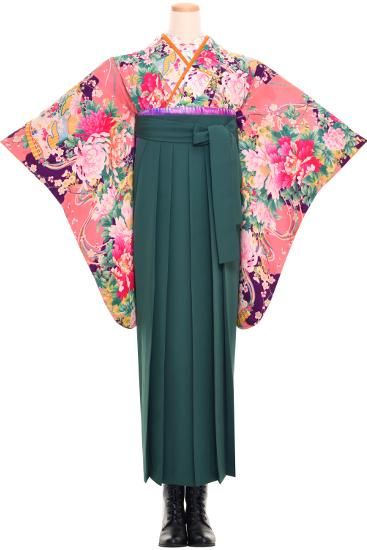 5418◆アンティーク女の子着物紫に御所車鏡絵草紙牡丹菊花づくし可憐な逸品 七歳 七五三＊黒×薄黄色のヱ霞に牡丹や菊の扇子＊アンティーク