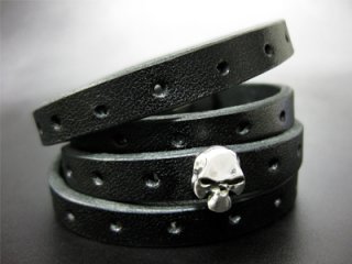 TRANSCORE TSC Leather Bracelet - Skull