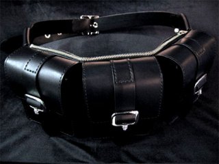TRANSCORE Triple Pocket Leather Hip Bag