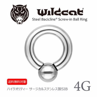 ܥǥԥ Body Pierce  4G 4 塼ܡ 륹ƥ쥹 316L 󥿡ʥ꡼ 䡼  եʥ Wildcat 磻ɥå