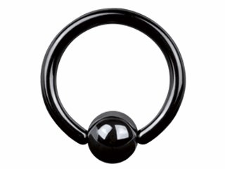 KBR-10GTitan Blackline Ball Closure Ring 10G