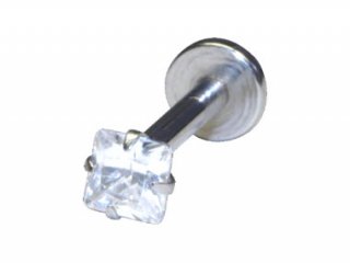 SIT03Steel Internally Threaded Jewelled Labret Square