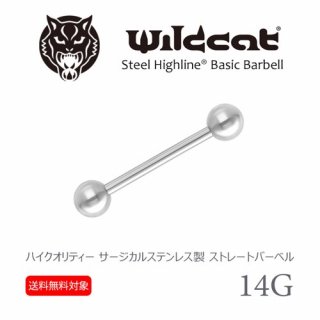 ܥǥԥ ȥ졼ȥС٥ Barbell 14G ̵°륮 륹ƥ쥹 316L ʥ꡼ 䡼 إå ȥꥢ Wildcat 磻ɥå