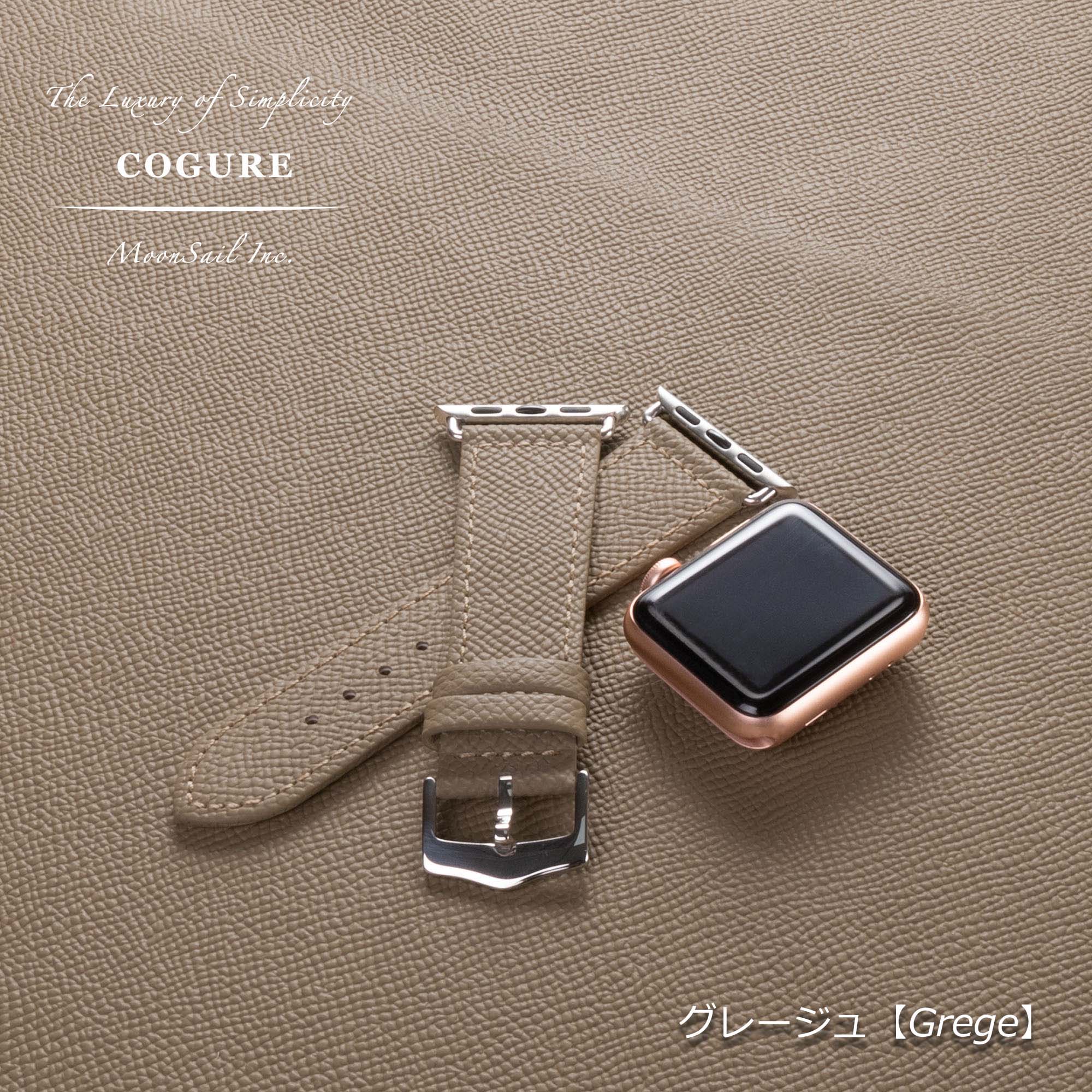 COGURE Apple Watch ヨーロピアンエンボスレザーバンド BlueRoyal