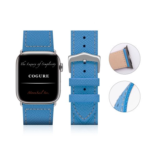 Apple Watch ヨーロピアンエンボスレザーバンド BlueHydra