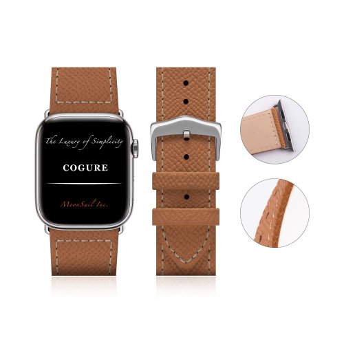 Apple Watch ヨーロピアンエンボスレザーバンド Caramel