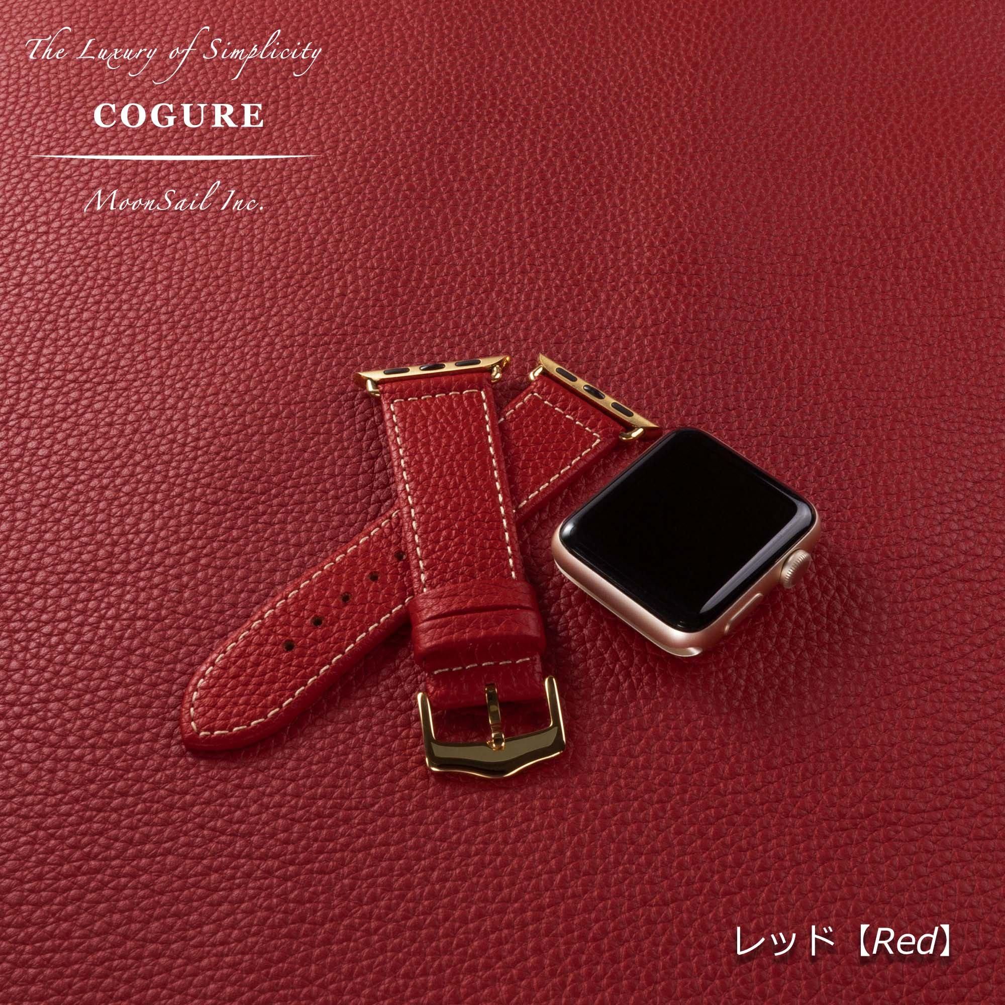 Apple Watch シュリンクカーフレザー | ブラックバンド - COP01