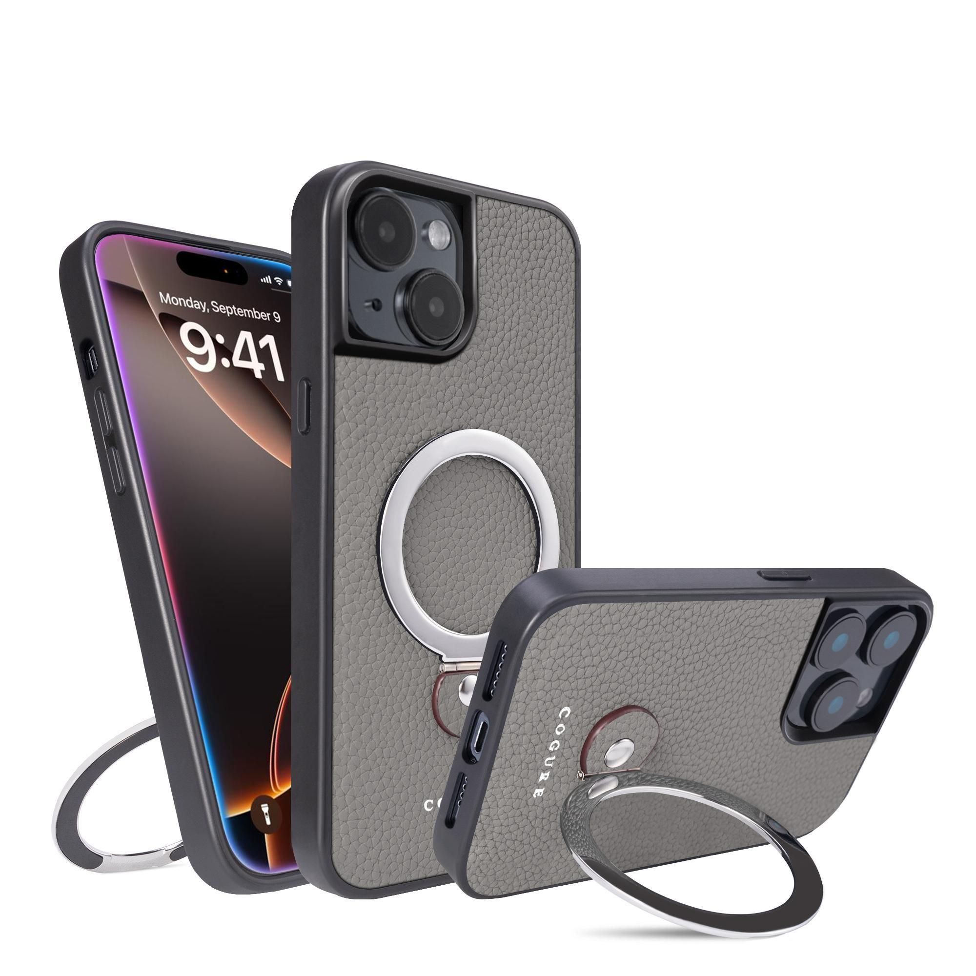 iPhone 15 Plus ケース | 本革・スタンド付き - COGUREオンラインショップ