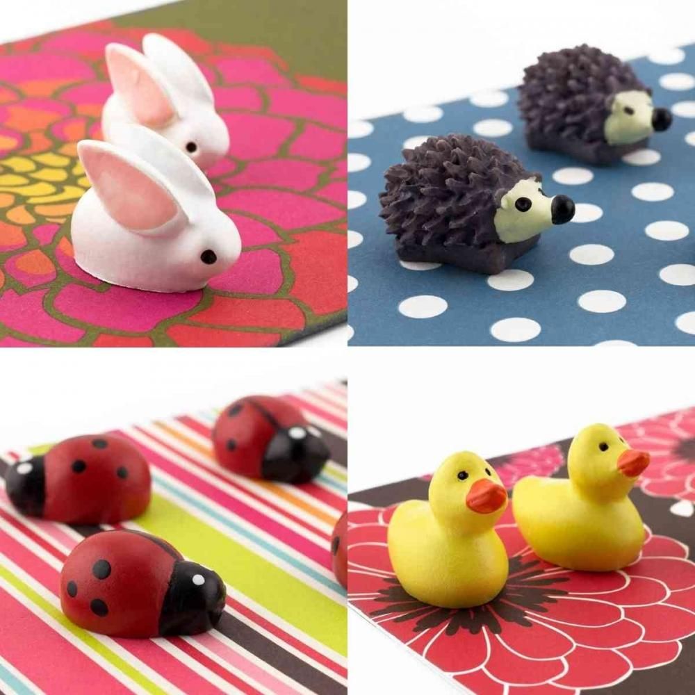 Enit Inc プチ プレゼントに かわいい 磁石 ネオジム アニマル マグネット 送料無料 ハリネズミ ウサギ テントウムシ アヒル イヌ ネコ