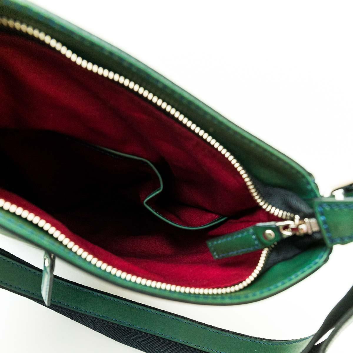 【新品】COLIBRI•BAG ショルダーバッグ　グリーン　イタリアンレザー Foglia(フォーリア) Leaves革鞄店 オンラインストア