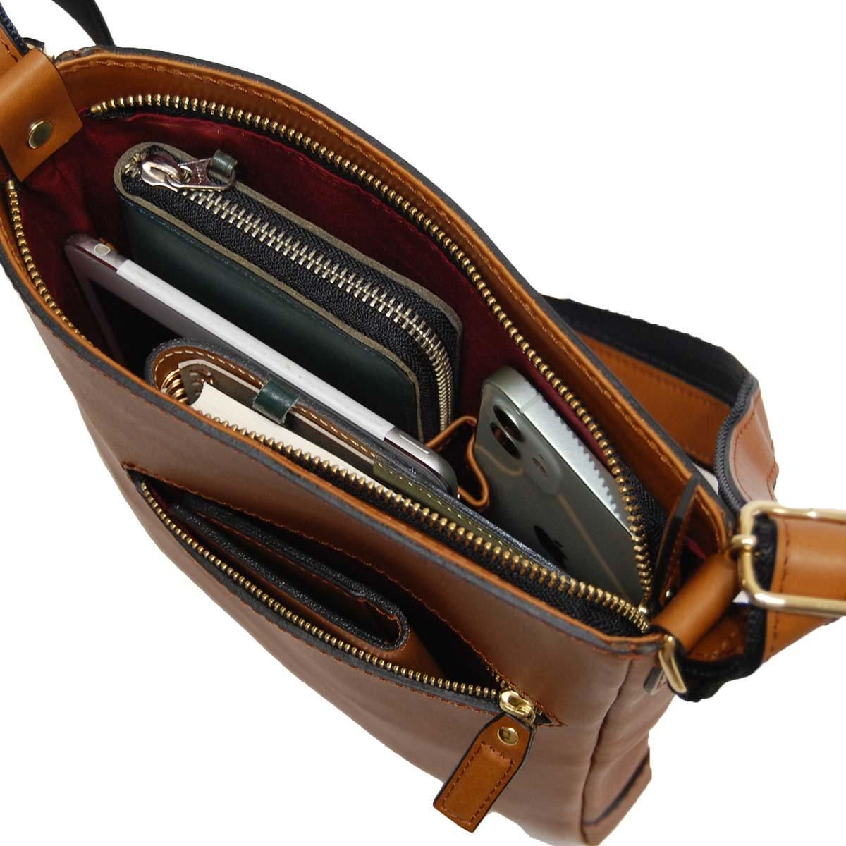 【新品】COLIBRI•BAG ショルダーバッグ　グリーン　イタリアンレザー Foglia(フォーリア) Leaves革鞄店 オンラインストア