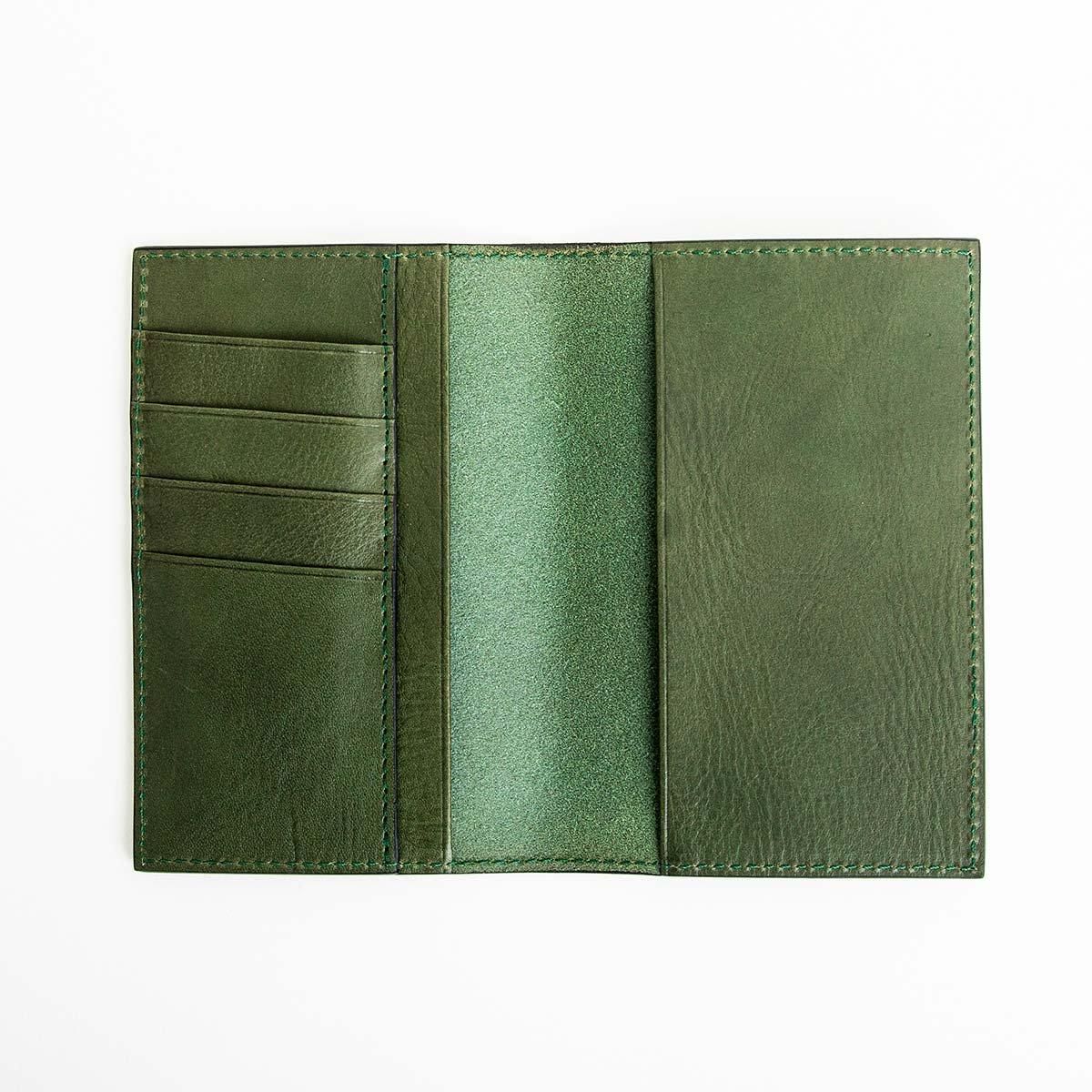 未使用 半額 dunhill パスポートケース 緑 レザー Foglia(フォーリア) Leaves革鞄店 オンラインストア - パスポート