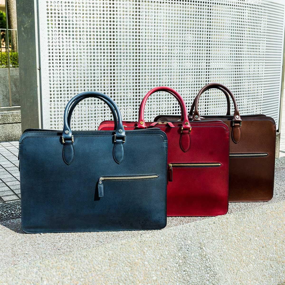 Berluti ダークブルー ビジネスバッグ