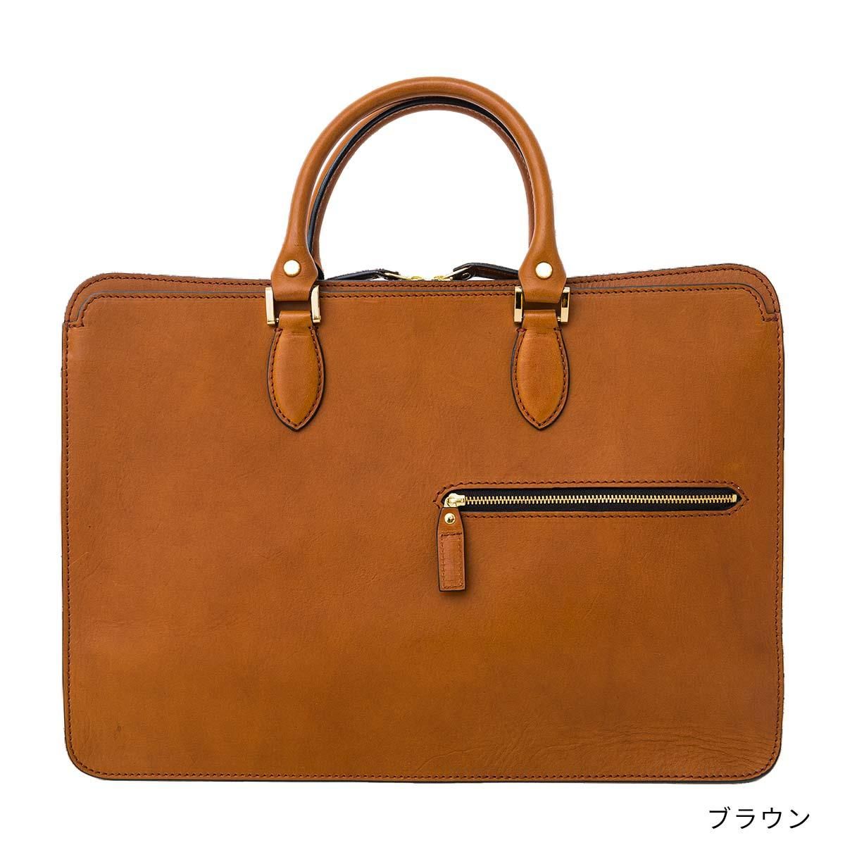 Foglia オイルレザーA4ビジネスバッグ グリーン BT-102 GR - Leaves革