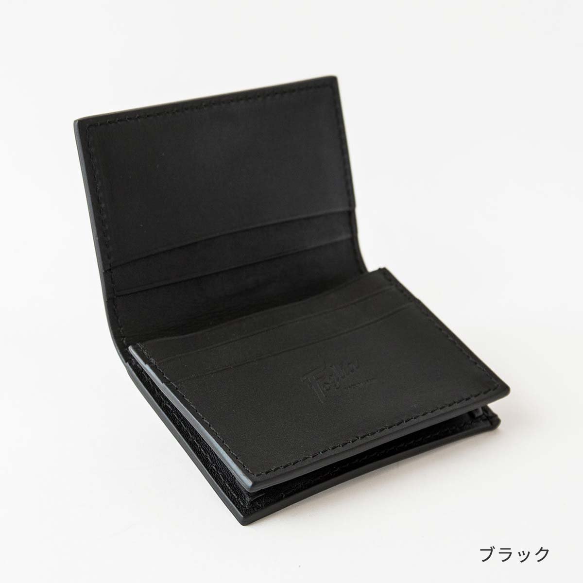 Cartier】メンズ レザー ブラック カードケース 名刺入れ 箱、保存袋付-