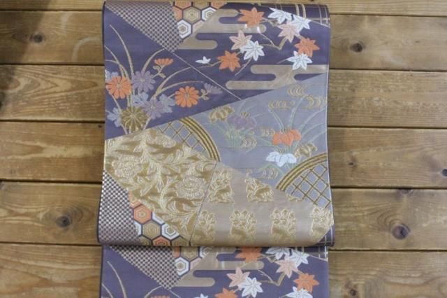 Utaさま専用　袋帯No-m714金に手鏡(二) Utaさま専用 袋帯No-m714金に手鏡(二)