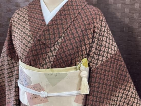 サラムSALAMU 地紋が美しい着物絞り染め新品