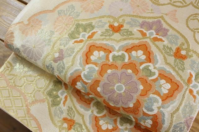 91点セット袋帯 刺繍佐賀錦更紗宝相華鳳凰波頭花柄 正絹着用可能多数 まとめ売り 月輪屋 着物と雑貨てて