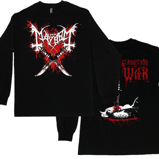【即納商品】Mayhem / メイヘム - Declaration Of War. ロングスリーブTシャツ（XLサイズ）